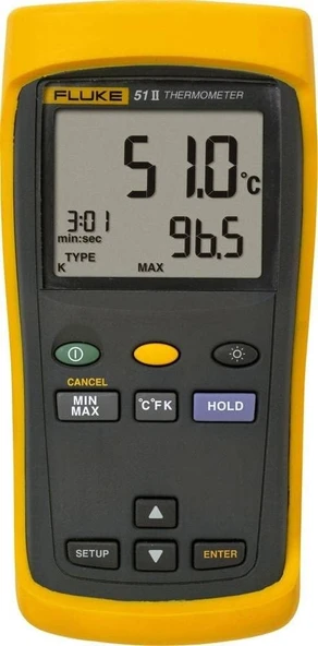 Fluke 51-2 60&50HZ termometre - Resim 2