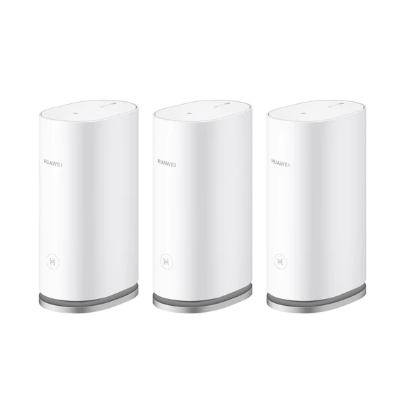 Huawei WiFi Mesh 3, AX3000 Tüm Ev Wi-Fi 6 Mesh Yönlendirici, 3'lü Paket, 400 m²'ye kadar Kapsama, Toplam 9 GE Bağlantı Noktası, HomeSec™ Güvenliği, DSL İşlevi Yok, Amazon'a Özel, 30 Ay Garanti ürün görseli 1