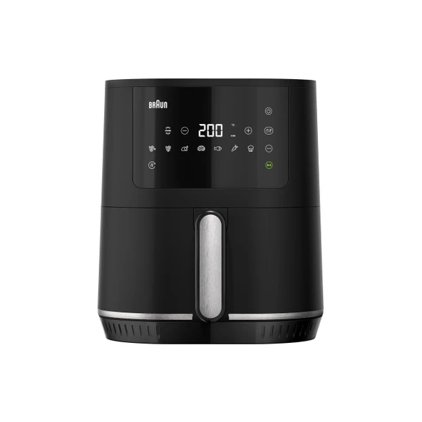 Braun sıcak hava fritözü MultiFry 3 HF 3030, 4,3 L, 1500W, dijital sıcaklık kontrolü, 80-200°C, zamanlayıcı, 8 program, dokunmatik kontrol, yapışmaz kaplama,bulaşık makinesinde yıkanabilir, siyah ürün görseli 1