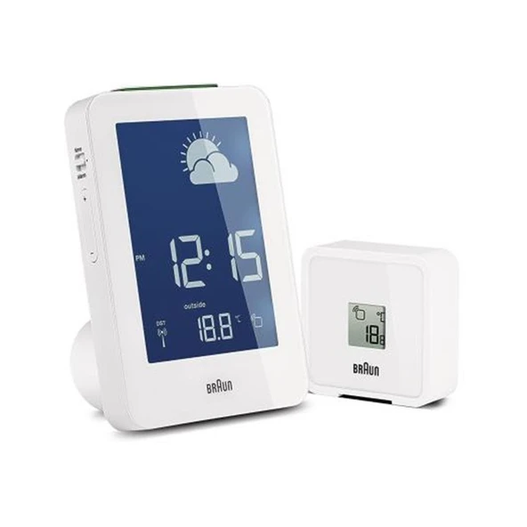 Braun BNC013WHWH kablosuz hava durumu istasyonu, beyaz ürün görseli 1