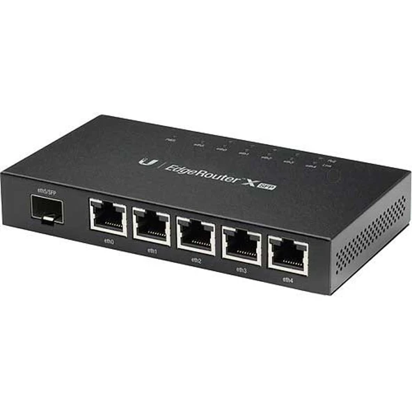 Ubiquiti Networks ER-X-SFP Ethernet/LAN Siyah Bağlantılı Yönlendirici - Yönlendirici (10,100,1000 Mbps, Ethernet (RJ-45), Siyah ürün görseli 1