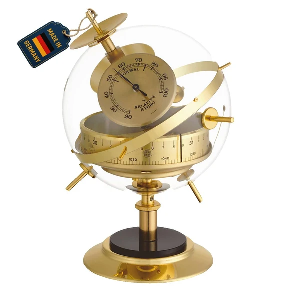 TFA Dostmann analog hava istasyonu Sputnik, 20.2047, barometre, termometre, higrometre, hava tahmini, yerel hava tahmini için, tasarım nesnesi, altın ürün görseli 1