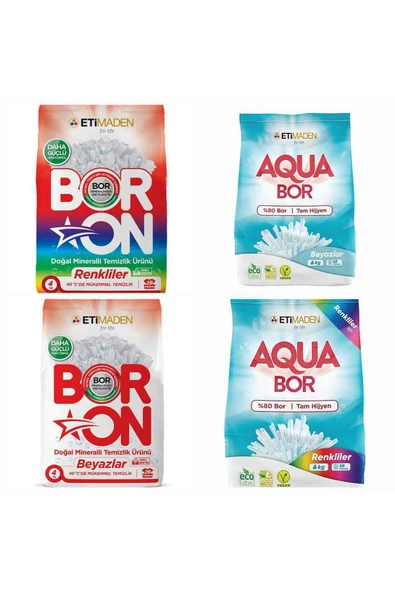 Aquabor Çamaşır Deterjanı Renkli 6 Kg Beyazlar 6 Kg Beyazlar Için 4 Kg Renkliler Için 4 Kg ürün görseli 1