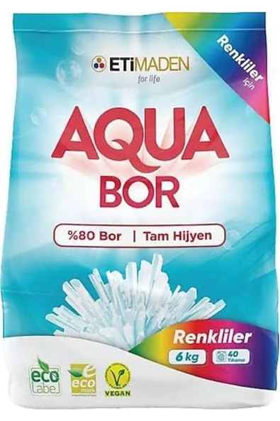 AQUA BOR 6 kg RENKLİLER İÇİN 40 YIKAMA BOR HİJYEN ürün görseli 1