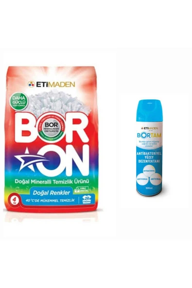 DOĞAL MİNERALLİ BORON RENKLİLER İÇİN 4 KG 26 YIKAMA+ DEZENFEKTAN ürün görseli 1
