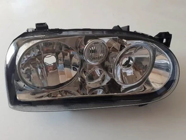 Volkswagen Golf 3 1992-1998 Far Lambası Sağ Manuel - Elektrikli - Sissizi - Şeffaf Cam (Ayfar) (Adet) (Oem No:1H6941018D ürün görseli 1