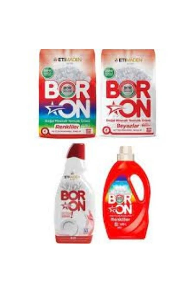 Boron Toz Renkliler Toz Beyazlar Sıvı Bulaşık Deterjanı Sıvı Renkliler 4 Lü Paket ürün görseli 1