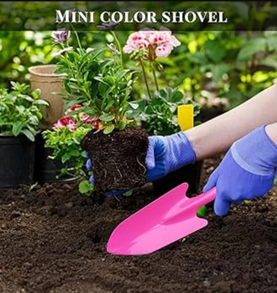 METAL BAHÇE KÜREĞİ PEMBE RENK 27 M - Resim 3