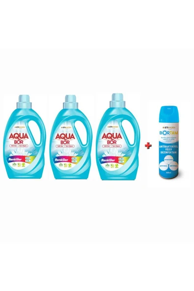 DOĞAL MİNERALLİ RENKLİLER İÇİN SIVI ÇAMAŞIR MAKİNESI DETERJANI SIVI 3*2.15L 99 YIKAMA+ DEZENFEKTAN ürün görseli 1