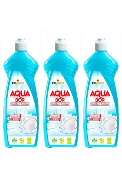 AQUABOR DOĞAL MİNERALLİ ELDE YIKAMA BULAŞIK DETERJANI 3 ADET ürün görseli 1