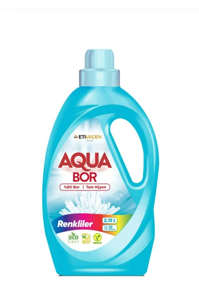AQUABOR RENKLİLER İÇİN SIVI DETERJAN 2.15 L 33 YIKAMA ürün görseli 1