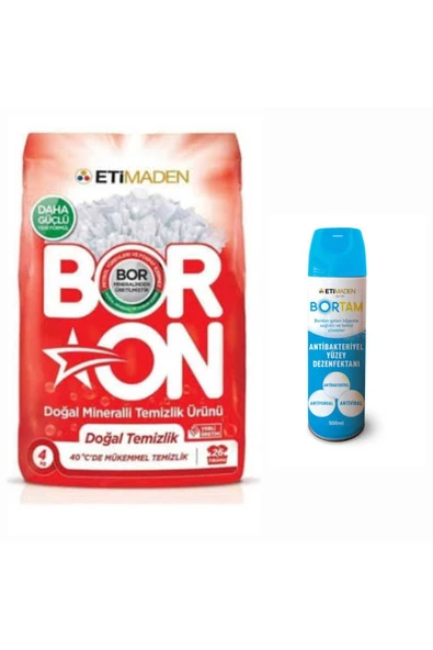 DOĞAL MİNERALLİ BORON BEYAZLAR İÇİN 4 KG 26 YIKAMA+ DEZENFEKTAN ürün görseli 1