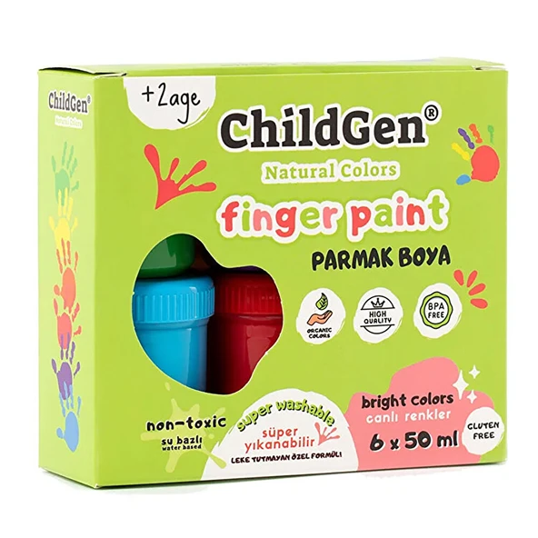 Doğal Parmak Boya Seti 6x50 ml (5 ADET) ürün görseli 1