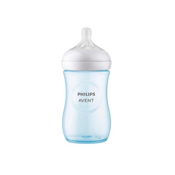 Doğal Tepkili PP Mavi Biberon 260ml 3-6 Ay (4 ADET) ürün görseli 1