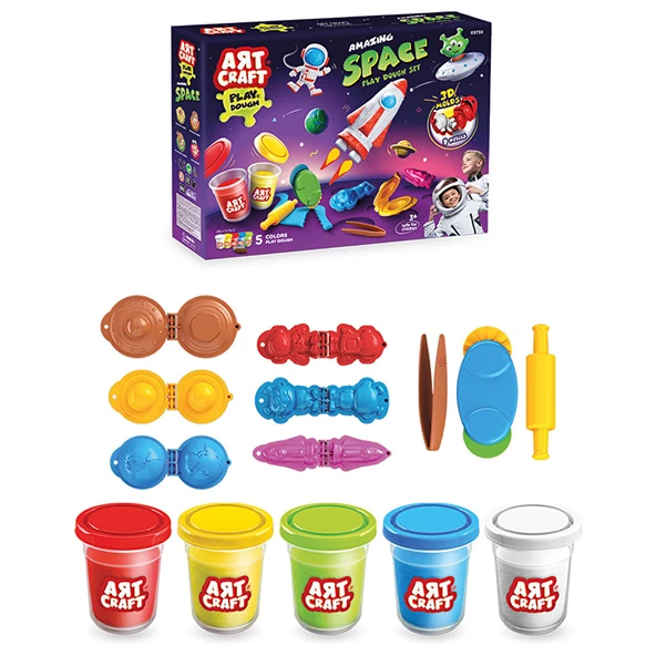 Dede Art Craft İnanılmaz Uzay Bebek Oyun Hamuru Seti +3 Yaş ürün görseli 1