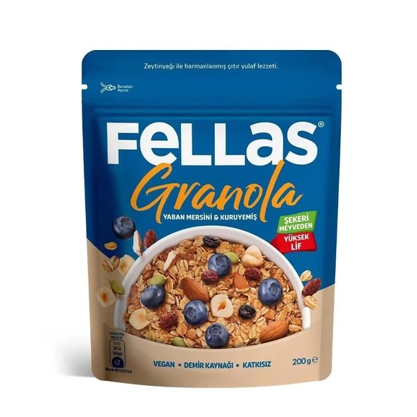 Granola - Yaban Mersini & Kuruyemiş 200g ürün görseli 1