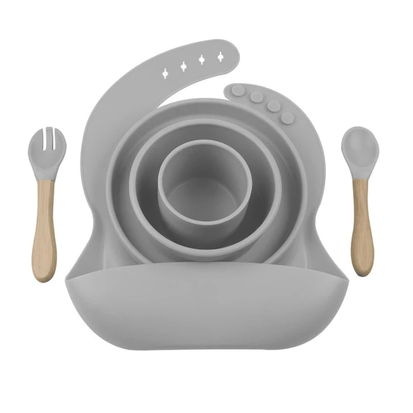 Basic BLW Set 3 Silikon Beslenme Seti 5'li ürün görseli 1