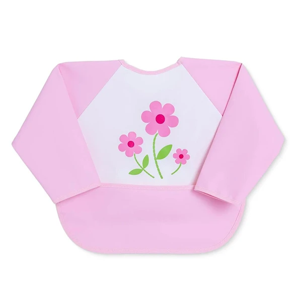 Uzun Kollu Poli Mama Önlük - Çiçek (5 ADET) ürün görseli 1