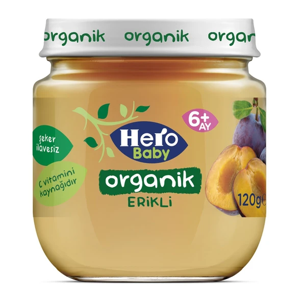 Organik Erikli Kavanoz Mama 120 gr ürün görseli 1