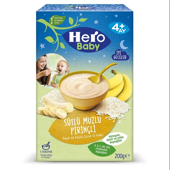 Gece Sütlü Muzlu Pirinçli Kaşık Maması 200 gr ürün görseli 1