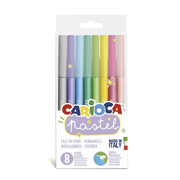 Pastel Yıkanabilir Keçeli Boya Kalemi 8'li (5 ADET) ürün görseli 1