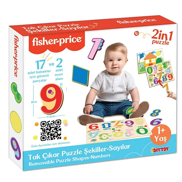 Fisher Price Tak Çıkar Puzzle Şekiller Sayılar (4 ADET) ürün görseli 1