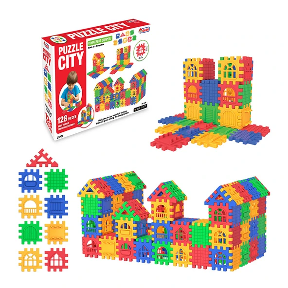 Dede Puzzle City 128 Parça (4 ADET) ürün görseli 1