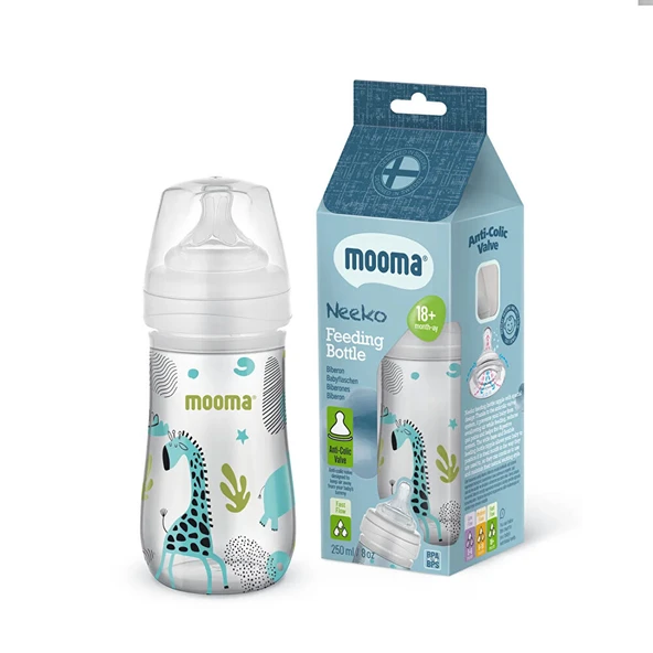 Neeko Hayvan Desenli Biberon 250 ml Orta Akış ürün görseli 1