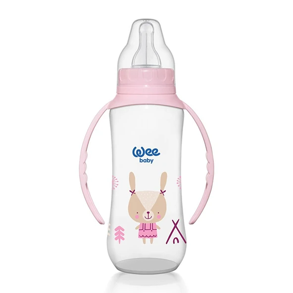 745 Wee Baby Kulplu PP Biberon 270ml Pembe (2 ADET) ürün görseli 1