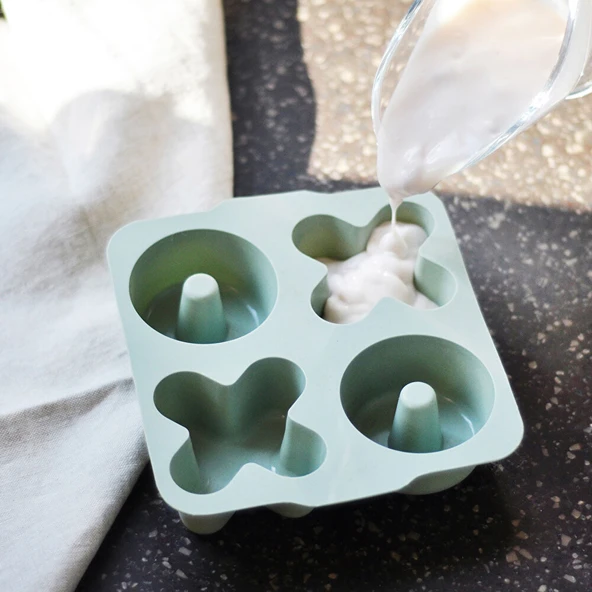 XOXO Muffin Kalıbı Deep Blue Powder Grey (4 ADET) - Resim 2