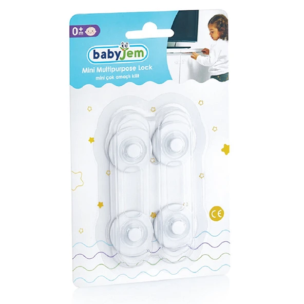Mini Çok Amaçlı Bebek Güvenlik Kilidi Beyaz 2 Adet (5 ADET) ürün görseli 1