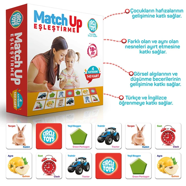 Match Up Eşleştirme Kartları (3 ADET) ürün görseli 1