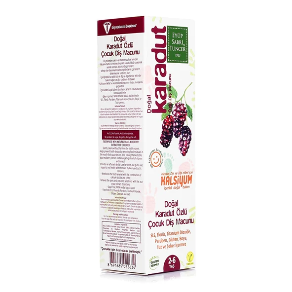 Doğal Karadut Özlü Diş Macunu 60 ml (4 ADET) - Resim 3