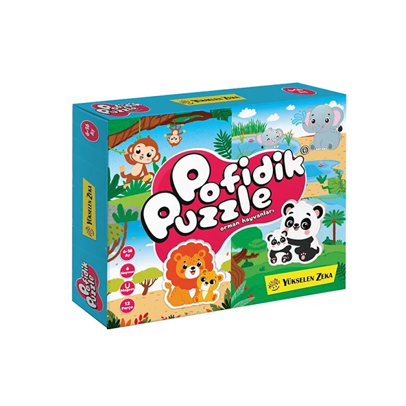 6-16 Ay İlk Pofidik Magnet Puzzle - Orman Hayvanları (2 ADET) ürün görseli 1