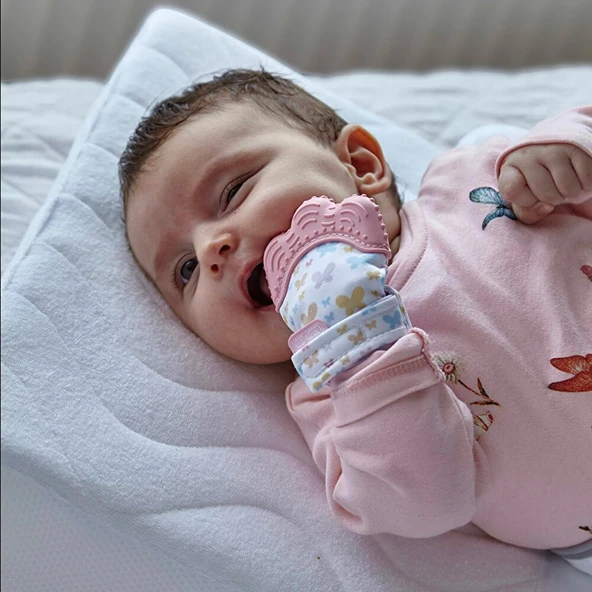 Diş Kaşıyıcı Eldiven Pembe (5 ADET) - Resim 2