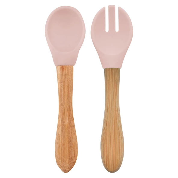Mama Kaşığı + Çatal Pinky Pink (3 ADET) ürün görseli 1
