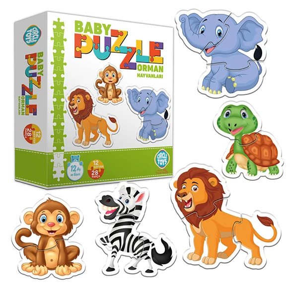 Baby Puzzle Orman Hayvanları (3 ADET) ürün görseli 1
