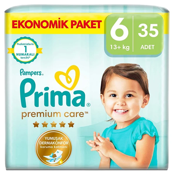 Bebek Bezi Premium Care 6 Beden Extra Large Ekonomik Paket 13 + kg 35 Adet (3 ADET) ürün görseli 1