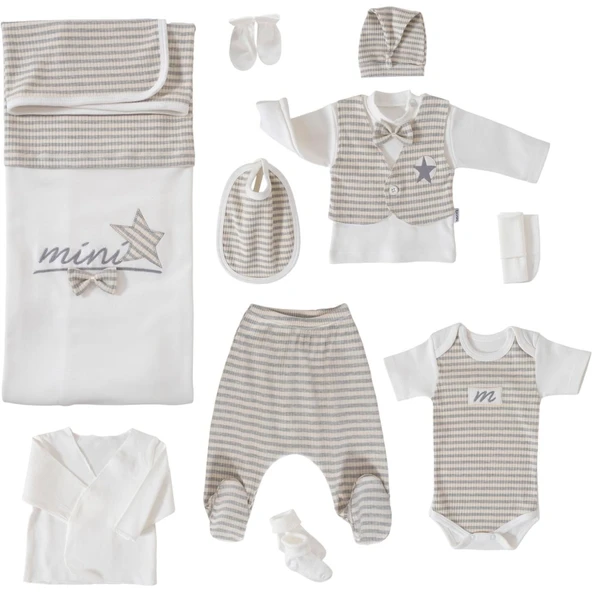 Erkek Bebek Mini Star 10 Lu Zıbın Hastane Çıkış Seti ürün görseli 1