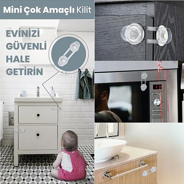 10 Adet Mini Çok Amaçlı Kilit Set (3 ADET) - Resim 3