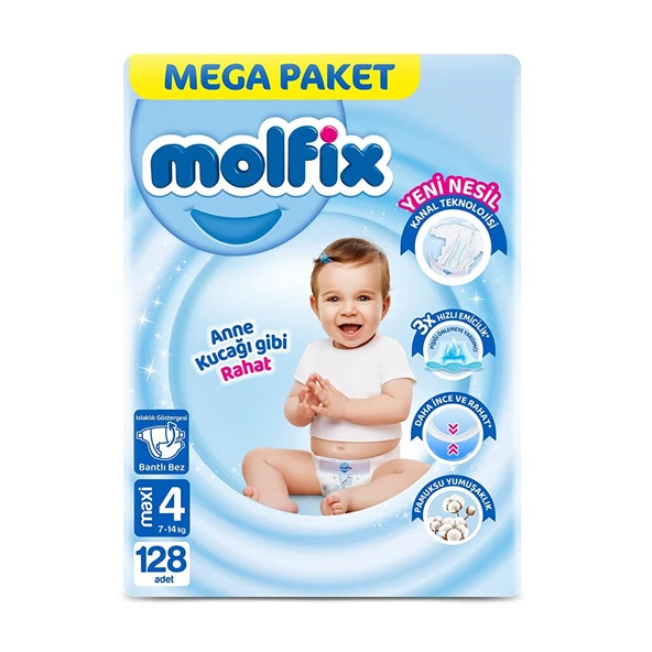 Molfıx Mega Paket 4 Beden 128 Adet (4 ADET) ürün görseli 1