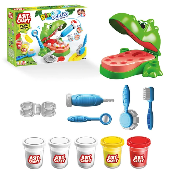 Fen Oyuncak Art Craft Dino Dişçi Bebek Oyun Hamuru Seti +3 Yaş (3 ADET) ürün görseli 1