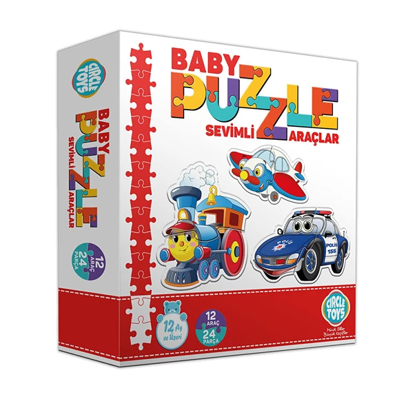 Baby Puzzle Sevimli Araçlar (3 ADET) ürün görseli 1