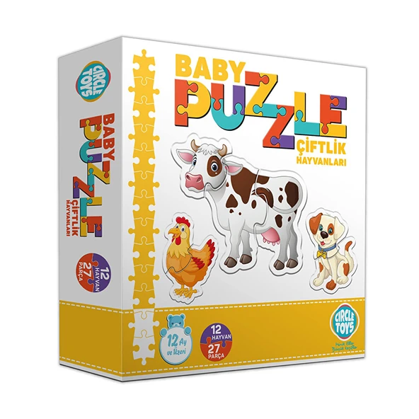 Baby Puzzle Çiftlik Hayvanları (2 ADET) ürün görseli 1