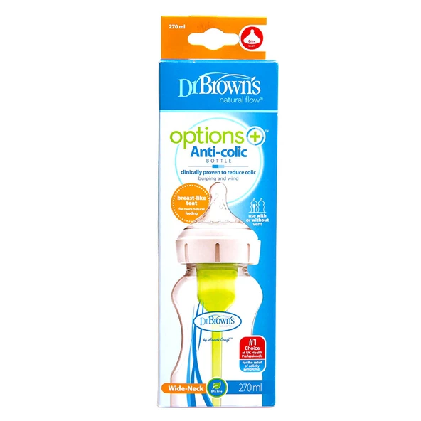 DB 91600 Dr Browns Options+ Geniş Ağız Antikolik PP Biberon 270 ml 0+ Ay (4 ADET) ürün görseli 1