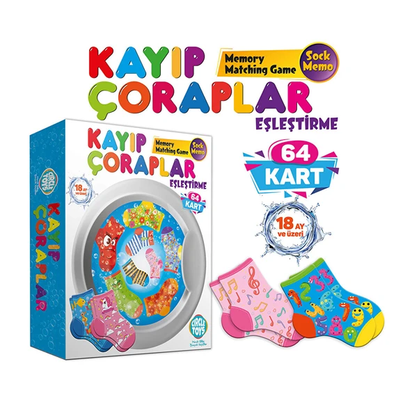 Kayıp Çoraplar Eşleştirme Oyunu (3 ADET) ürün görseli 1