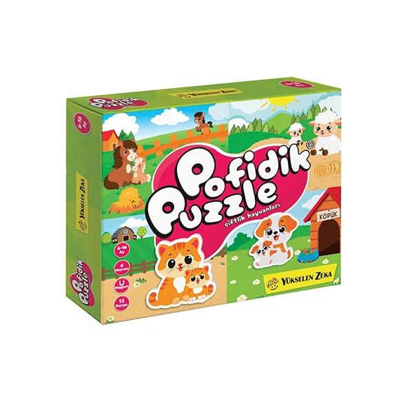 6-16 Ay İlk Pofidik Magnet Puzzle - Çiftlik Hayvanları (3 ADET) ürün görseli 1