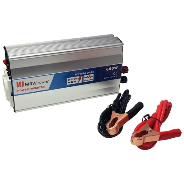 MERVESAN 600WATT 12V-220VOLT Inverter MRW-600-12 ürün görseli 1