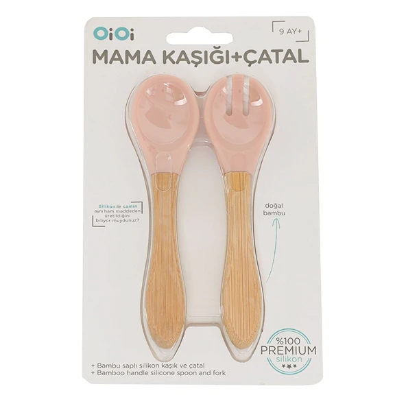 Mama Kaşığı + Çatal Pinky Pink - Resim 3
