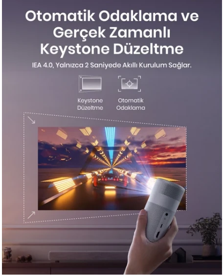 Anker Nebula Capsule Air Dünyanın En Küçük Google Tv Projeksiyon Cihazı - Beyaz - D4112 ürün görseli 1